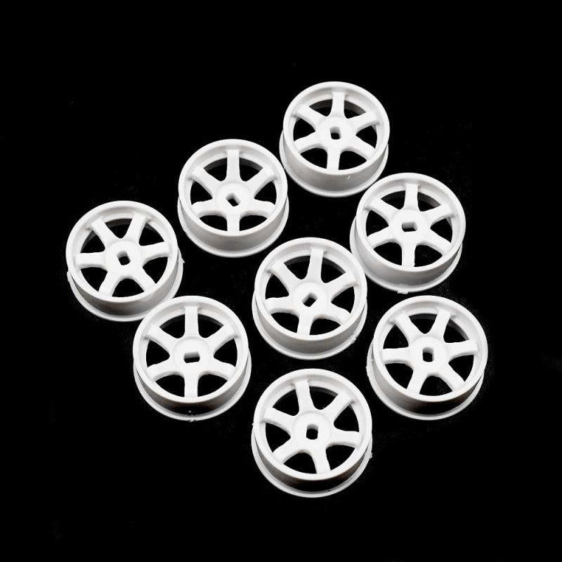 Yeah Racing Plastic Narrow Rim Set 8.5mm (Offset 0 +1 +2 +3) White For 1/28 AWD Mini-Z WL-0145WH