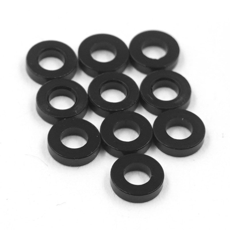 Yeah Racing Aluminium M2 X 4mm Flat Washer 1.0mm 10pcs YA-0755BK