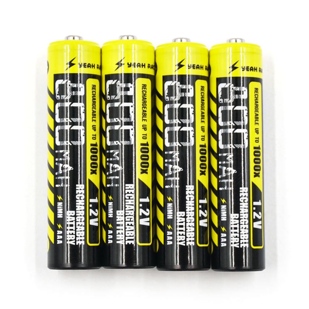 Yeah Racing 1.2V High Power 800mAh Rechargeable AAA NiMH Battery 4Pcs