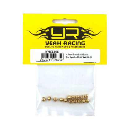 KYMX-008Yeah Racing 4.8mm Brass Ball 15 pcs For Kyosho Mini-Z 4x4 MX01  KYMX-008