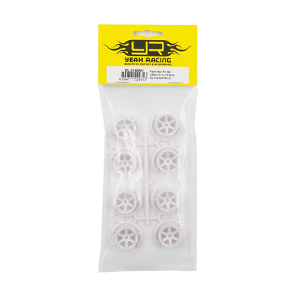 Yeah Racing Plastic Wide Rim Set 11mm (Offset 0 +1 +2 +3) White For 1/28 AWD Mini-Z  WL-0146WH