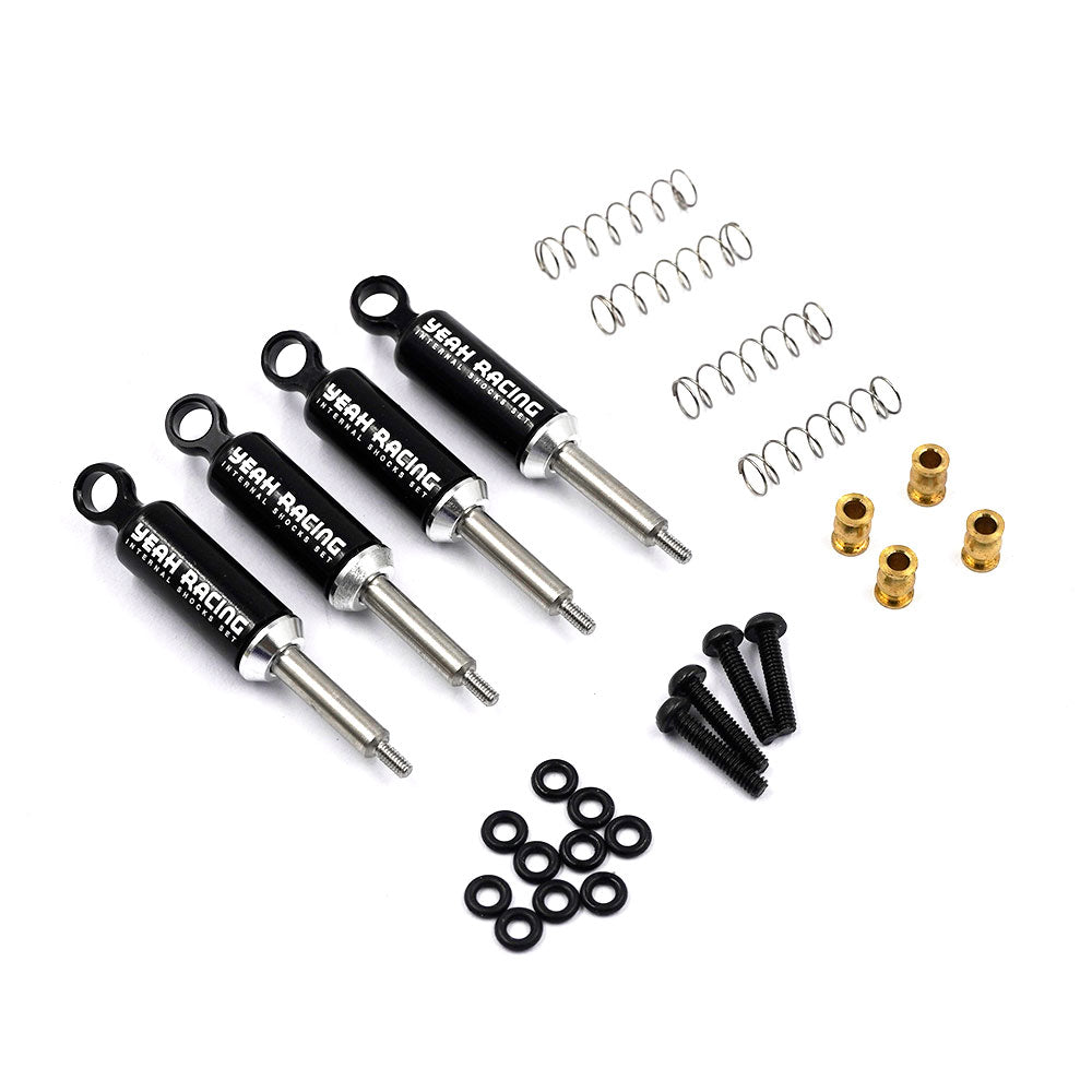 Yeah Racing Aluminum Internal Shocks Set For Kyosho Mini-Z 4x4 MX01  KYMX-012BK
