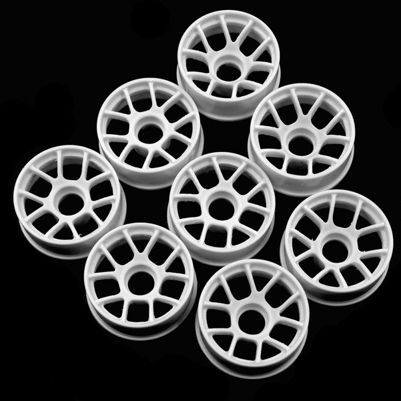 Yeah Racing Plastic Narrow Rim Set 8.5mm (Offset 0 +1 +2 +3) White For 1/28 RWD Mini-Z WL-0159WH
