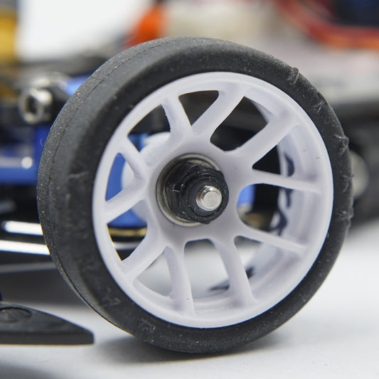 Yeah Racing Plastic Narrow Rim Set 8.5mm (Offset 0 +1 +2 +3) White For 1/28 RWD Mini-Z WL-0159WH