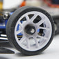 Yeah Racing Plastic Narrow Rim Set 8.5mm (Offset 0 +1 +2 +3) White For 1/28 RWD Mini-Z WL-0159WH