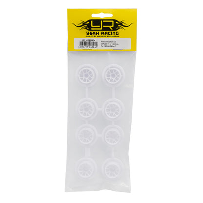 Yeah Racing Plastic Wide Rim Set 11mm (Offset 0 +1 +2 +3) White For 1/28 RWD Mini-Z WL-0160WH