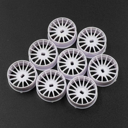 Yeah Racing Plastic Narrow Rim Set 8.5mm (Offset 0 +1 +2 +3) White For 1/28 AWD Mini-Z WL-0167WH