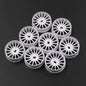 Yeah Racing Plastic Narrow Rim Set 8.5mm (Offset 0 +1 +2 +3) White For 1/28 AWD Mini-Z WL-0167WH