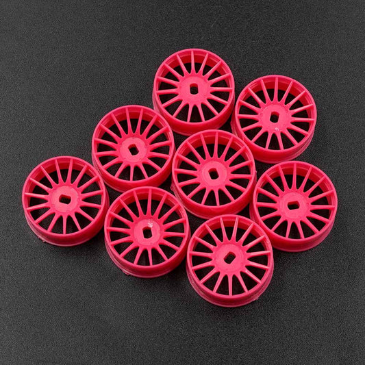Plastic Narrow Rim Set 8.5 mm (Offset 0 +1 +2 +3) Florescent Pink For 1/28 AWD Mini-Z WL-0167FPK