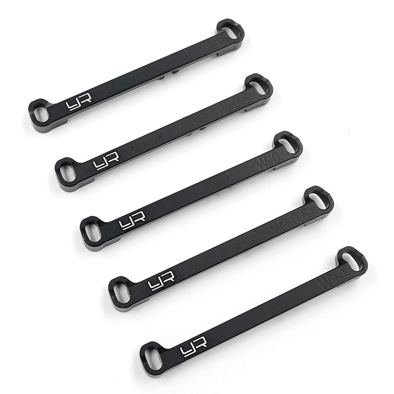 Yeah Racing Aluminum 7075 Front Tie Rod Set (-1 ,-0.5 , 0 ,+0.5 ,+1) For Kyosho Mini-Z MR02 and MR03  KY03-004BK  RWD