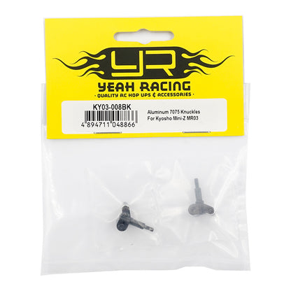Yeah Racing Aluminum 7075 Knuckles For Kyosho Mini-Z MR03   KY03-008BK