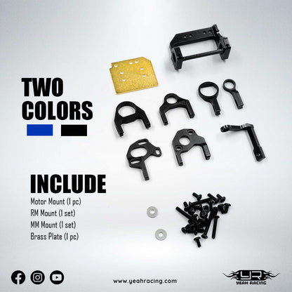 Yeah Racing Aluminum Motor Mount 90-94mm(LHM / RM) For Kyosho Mini-Z MR03 and MR04   KYMR-001DB