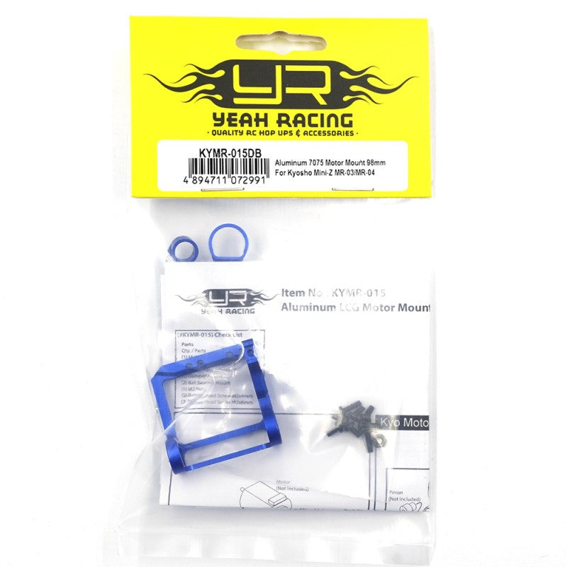Yeah Racing Aluminum 7075 LCG Motor Mount 98mm For Kyosho Mini-Z MR03 and MR04  KYMR-015DB