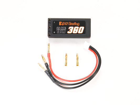 PN Racing V5 LiPo 2S 7.6V HV 360mah 60C Hardcase Battery