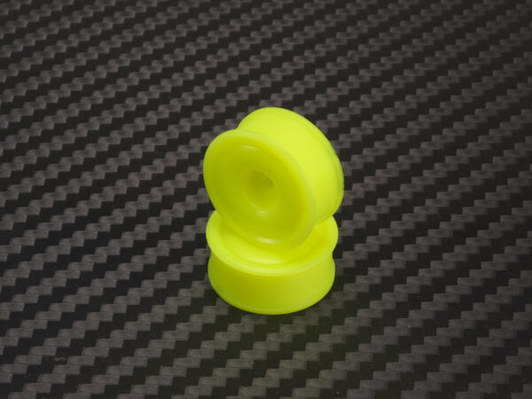 PN Racing Mini-Z AWD Machine Delrin Cut Yellow Formula 14x20mm Flanged Wheel R14 MA4089R14