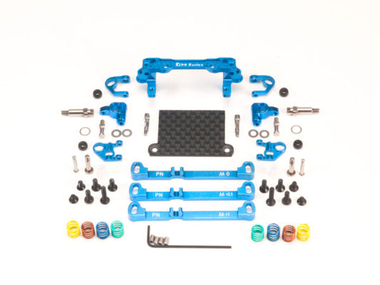PN Racing Mini-Z V4 MR03/PNR2.5W Double A-Arm Front Suspension Blue RWD